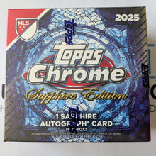 Load image into Gallery viewer, 2025 Topps Chrome MLS SAPPHIRE Hobby Box ~ IN HAND