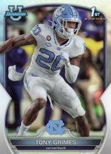 Load image into Gallery viewer, 2022 Bowman University Chrome Football REFRACTOR Parallels ~ Pick your card
