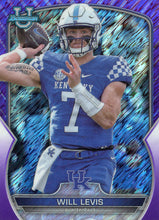Load image into Gallery viewer, 2022 Bowman University Chrome Football PURPLE SHIMMER REFRACTOR Parallels