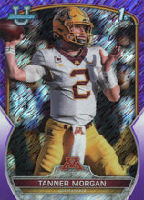 Load image into Gallery viewer, 2022 Bowman University Chrome Football PURPLE SHIMMER REFRACTOR Parallels