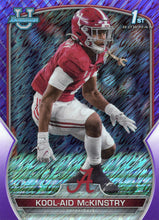 Load image into Gallery viewer, 2022 Bowman University Chrome Football PURPLE SHIMMER REFRACTOR Parallels