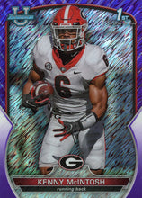 Load image into Gallery viewer, 2022 Bowman University Chrome Football PURPLE SHIMMER REFRACTOR Parallels