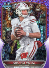 Load image into Gallery viewer, 2022 Bowman University Chrome Football PURPLE SHIMMER REFRACTOR Parallels