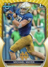 Load image into Gallery viewer, 2022 Bowman University Chrome Football SERIAL NUMBERED REFRACTORS