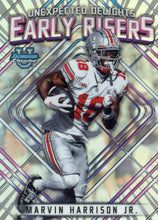 Load image into Gallery viewer, 2023 Bowman University Chrome Football UNEXPECTED DELIGHTS EARLY RISERS INSERTS
