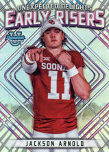Load image into Gallery viewer, 2023 Bowman University Chrome Football UNEXPECTED DELIGHTS EARLY RISERS INSERTS