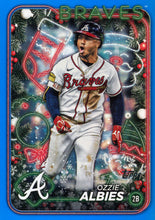 Load image into Gallery viewer, 2024 Topps Holiday BLUE METALLIC & PURPLE GLITTER Parallels