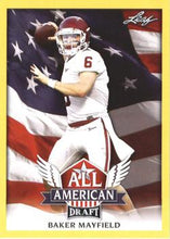 Load image into Gallery viewer, 2018 Leaf Draft Football Cards - All American Gold: #AA-02 Baker Mayfield