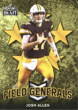 Load image into Gallery viewer, 2018 Leaf Draft Football Cards - Field Generals Gold: #FG-03 Josh Allen