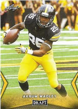Load image into Gallery viewer, 2018 Leaf Draft Football Cards - Gold: #01 Akrum Wadley
