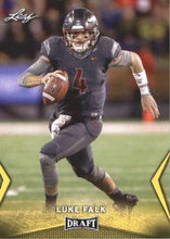 Load image into Gallery viewer, 2018 Leaf Draft Football Cards - Gold: #35 Luke Falk