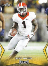 Load image into Gallery viewer, 2018 Leaf Draft Football Cards - Gold: #57 Sony Michel