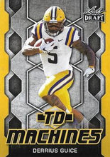 Load image into Gallery viewer, 2018 Leaf Draft Football Cards - TD Machines Gold: #TD-06 Derrius Guice