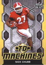 Load image into Gallery viewer, 2018 Leaf Draft Football Cards - TD Machines Gold: #TD-14 Nick Chubb
