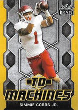 Load image into Gallery viewer, 2018 Leaf Draft Football Cards - TD Machines Gold: #TD-18 Simmie Cobbs Jr.