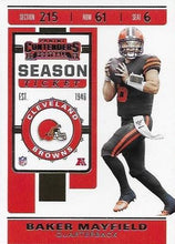 Load image into Gallery viewer, 2019 Panini Contenders Base Veteran Cards #1-100 - Pick Your Cards: #18 Baker Mayfield