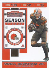 Load image into Gallery viewer, 2019 Panini Contenders Base Veteran Cards #1-100 - Pick Your Cards: #20 Odell Beckham Jr.