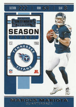 Load image into Gallery viewer, 2019 Panini Contenders Base Veteran Cards #1-100 - Pick Your Cards: #27 Marcus Mariota
