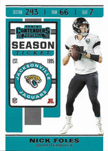 Load image into Gallery viewer, 2019 Panini Contenders Base Veteran Cards #1-100 - Pick Your Cards: #36 Nick Foles
