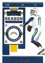 Load image into Gallery viewer, 2019 Panini Contenders Base Veteran Cards #1-100 - Pick Your Cards: #48 Philip Rivers