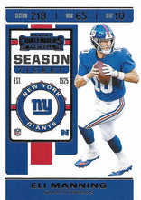 Load image into Gallery viewer, 2019 Panini Contenders Base Veteran Cards #1-100 - Pick Your Cards: #51 Eli Manning
