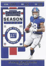 Load image into Gallery viewer, 2019 Panini Contenders Base Veteran Cards #1-100 - Pick Your Cards: #53 Evan Engram