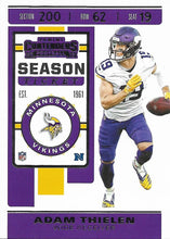 Load image into Gallery viewer, 2019 Panini Contenders Base Veteran Cards #1-100 - Pick Your Cards: #65 Adam Thielen