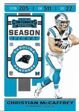Load image into Gallery viewer, 2019 Panini Contenders Base Veteran Cards #1-100 - Pick Your Cards: #76 Christian McCaffrey