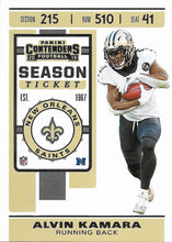 Load image into Gallery viewer, 2019 Panini Contenders Base Veteran Cards #1-100 - Pick Your Cards: #79 Alvin Kamara