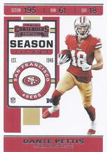 Load image into Gallery viewer, 2019 Panini Contenders Base Veteran Cards #1-100 - Pick Your Cards: #88 Dante Pettis
