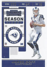 Load image into Gallery viewer, 2019 Panini Contenders Base Veteran Cards #1-100 - Pick Your Cards: #96 Jared Goff