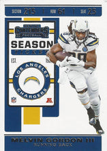 Load image into Gallery viewer, 2019 Panini Contenders Base Veteran Cards #1-100 - Pick Your Cards: #100 Melvin Gordon III