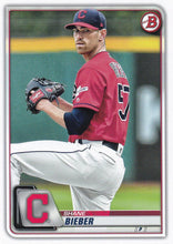 Load image into Gallery viewer, 2020 Bowman Baseball Cards (1-100): #13 Shane Bieber