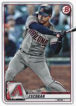 Load image into Gallery viewer, 2020 Bowman Baseball Cards (1-100): #29 Eduardo Escobar