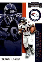 Load image into Gallery viewer, 2019 Panini Contenders LEGENDARY CONTENDERS Insert - Pick Your Cards: #LC-TD Terrell Davis - Denver Broncos