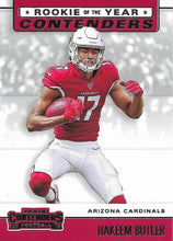 Load image into Gallery viewer, 2019 Panini Contenders ROOKIE OF THE YEAR CONTENDERS Insert - Pick Your Cards: #RYA-HB Hakeem Butler - Arizona Cardinals