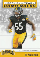 Load image into Gallery viewer, 2019 Panini Contenders ROOKIE OF THE YEAR CONTENDERS Insert - Pick Your Cards: #RYA-DB Devin Bush II - Pittsburgh Steelers