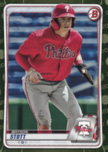 Load image into Gallery viewer, 2020 Bowman Baseball Cards - Prospects CAMO PARALLEL (1-100): #BP-68 Bryson Stott