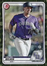 Load image into Gallery viewer, 2020 Bowman Baseball Cards - Prospects CAMO PARALLEL (1-100): #BP-87 Colton Welker