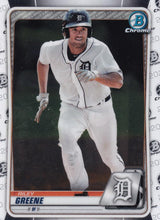 Load image into Gallery viewer, 2020 Bowman Baseball Cards - Chrome Prospects (101-150): #BCP-122 Riley Greene