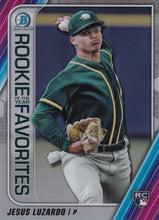 Load image into Gallery viewer, 2020 Bowman - Rookie of the Year Favorites Chrome Refractor Insert: #ROYF-JL Jesus Luzardo