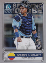Load image into Gallery viewer, 2020 Bowman - Spanning the Globe Chrome Refractor Insert: #STG-RH Ronaldo Hernandez