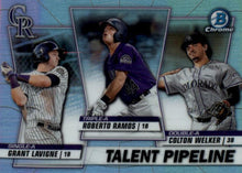 Load image into Gallery viewer, 2020 Bowman - Talent Pipeline Trios Chrome Refractor Insert ~ Pick your card
