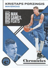 Load image into Gallery viewer, 2019-20 Panini Chronicles Basketball Cards #1-100: #11 Kristaps Porzingis  - Dallas Mavericks