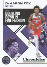 Load image into Gallery viewer, 2019-20 Panini Chronicles Basketball Cards #1-100: #29 De'Aaron Fox  - Sacramento Kings