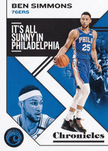 Load image into Gallery viewer, 2019-20 Panini Chronicles Basketball Cards #1-100: #32 Ben Simmons  - Philadelphia 76ers