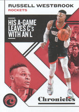 Load image into Gallery viewer, 2019-20 Panini Chronicles Basketball Cards #1-100: #45 Russell Westbrook  - Houston Rockets