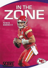 Load image into Gallery viewer, 2020 Panini Score NFL Football Cards IN THE ZONE Insert - Pick Your Cards