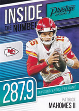 Load image into Gallery viewer, 2020 Panini Prestige NFL INSIDE THE NUMBERS INSERTS ~ Pick Your Cards