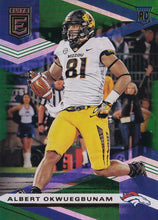 Load image into Gallery viewer, 2020 Donruss Elite NFL Football GREEN ROOKIE PARALLELS #101-200 ~ Pick Your Cards